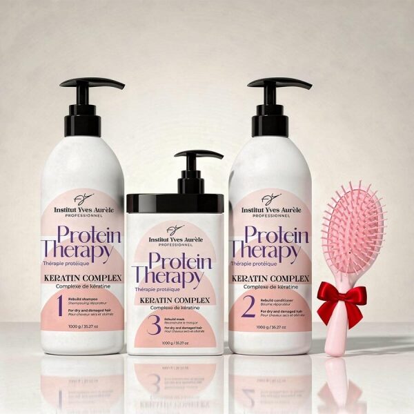 Kit de thérapie protéinée MAX + CADEAU (Brosse à cheveux)!